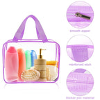 APREUTY Clear Makeup Bags, TSA Approved 6 Pcs Cosmetic Makeup Bags Set Clear PVC - Image 5
