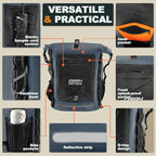 Waterproof Backpack Dry Bag 35L/55L/85L – Heavy Duty Roll-Top Hiking Backpack - Image 3