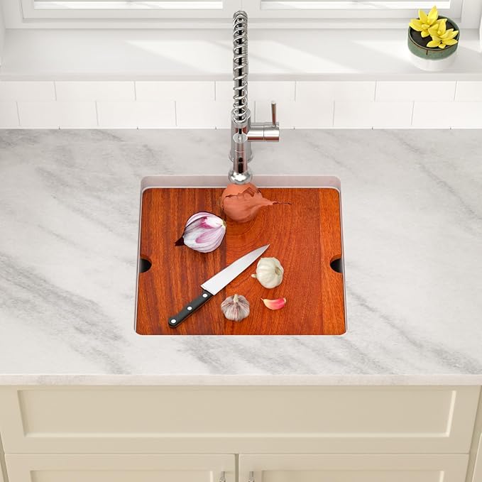 Dcolora 18 Inch Wet Bar Sink Granite Composite White Undermount Small Kitchen - Image 2