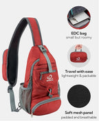 WATERFLY Packable Small Crossbody Sling Backpack Shoulder Chest Bag Daypack - Image 4