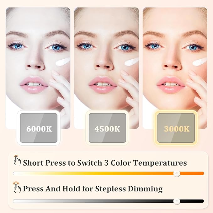 Makeup Bag with LED Mirror, Rechargeable LED Light - Image 3