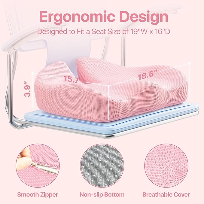 Seat Cushion, Extra Large Memory Foam Cushion - Image 3