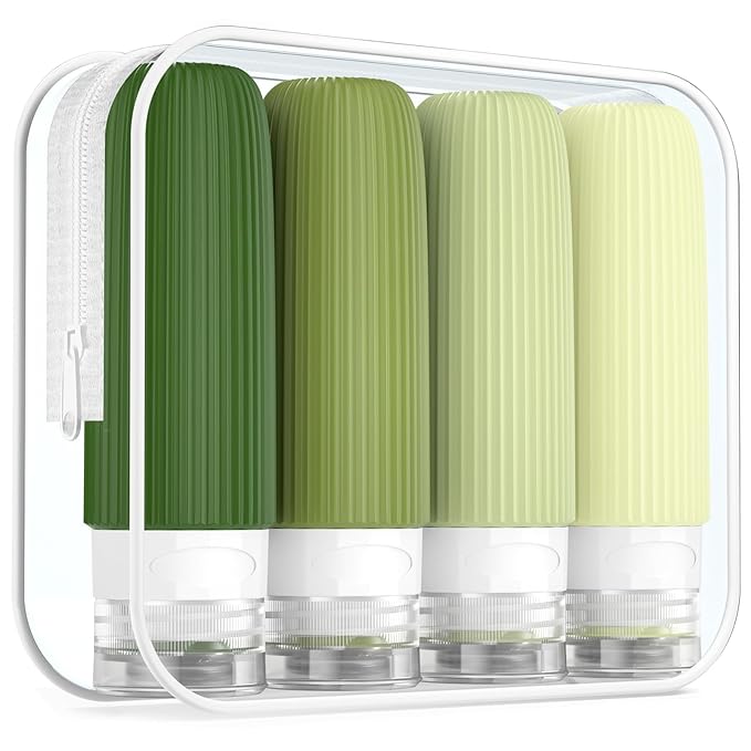 Travel Bottles for Toiletries, Tsa Approved 3oz Portable Travel Bottles by Mrsdry