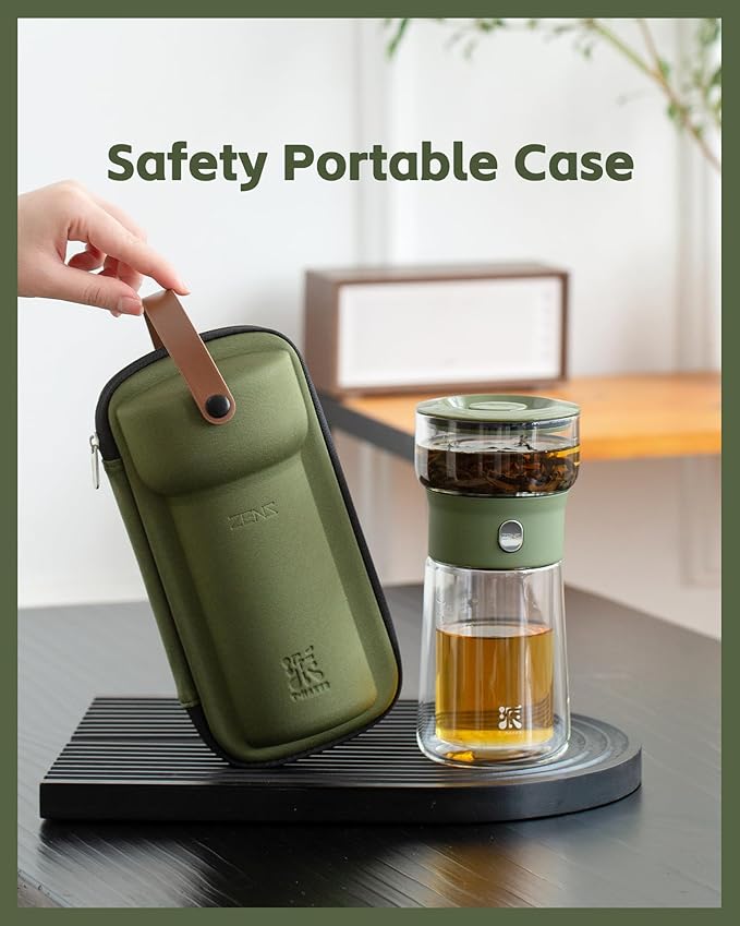 ZENS Modern Glass Infuser Teapot, Smart One Touch Tea Maker - Image 2