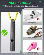 Titanium Emergency Whistle, Survival Safety Whistles - Image 2