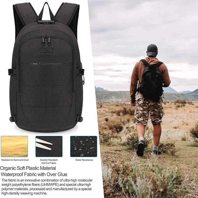 Tzowla Anti-Theft Water Resistant 17.3 Inch Laptop Backpack - Image 7