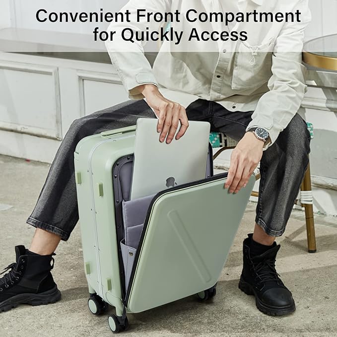MILADA Wide Handle Carry On Luggage - Image 2