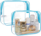 BAGSMART Clear Toiletry Bag, 2 Packs TSA Approved Water Resistant Quart Size by BAGSMART