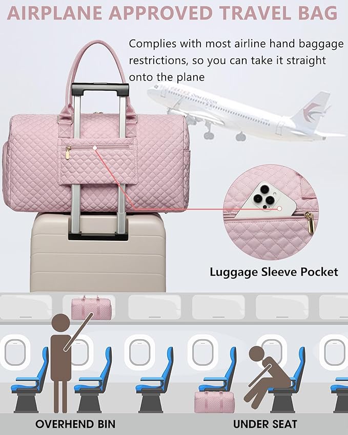 Women Weekender Travel Duffle Bag: Travel Duffel Overnight Bags - Image 5