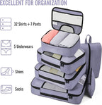 Veken 8 Set Packing Cubes for Travel Essentials, Suitcase Organizer Bags in 4 - Image 5