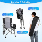 Camping Chair for Adults Heavy Duty Outdoor Patio Lawn Chairs Portable Support - Image 5