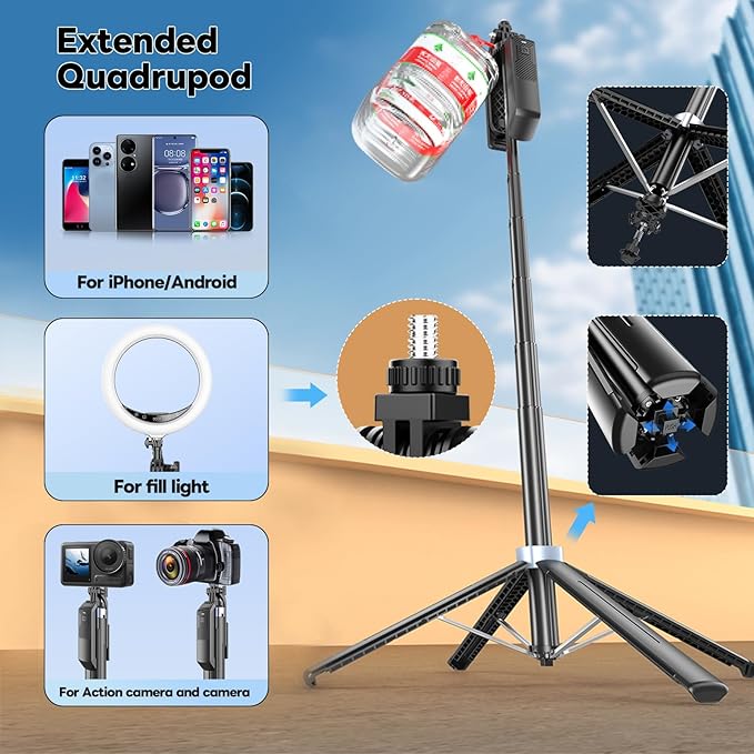 71" Selfie Stick Phone Tripod - Image 5
