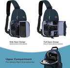 MOSISO Camera Sling Bag, DSLR/SLR/Mirrorless Camera Backpack Case Shockproof - Image 2