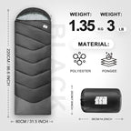 Sleeping Bags for Adults Cold Weather, Waterproof, Lightweight Sleeping Bag for - Image 2
