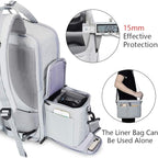 CADeN Camera Backpack w/ 15.6" Laptop Compartment, USB Charge Port, Tripod - Image 3