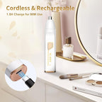 Nose Hair Trimmer for Women, 2025 Professional Painless USB Rechargeable Eyebrow Trimmer, Ear and Nose Hair Trimmer for Men Women, Facial Hair Remover with Powerful Motor, White