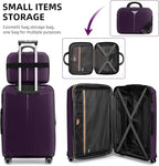 LEAVES KING LARVENDER Luggage Sets 5 Piece, Expandable PP Suitcase - Image 8