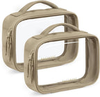 BAGSMART Clear TSA Approved Toiletry Bag, 2 Pack Travel Makeup Quart Size by BAGSMART