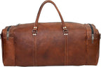 Leather Duffle Bag for Men Luggage Handmade Travel Bag Carry On Luggage - Image 3