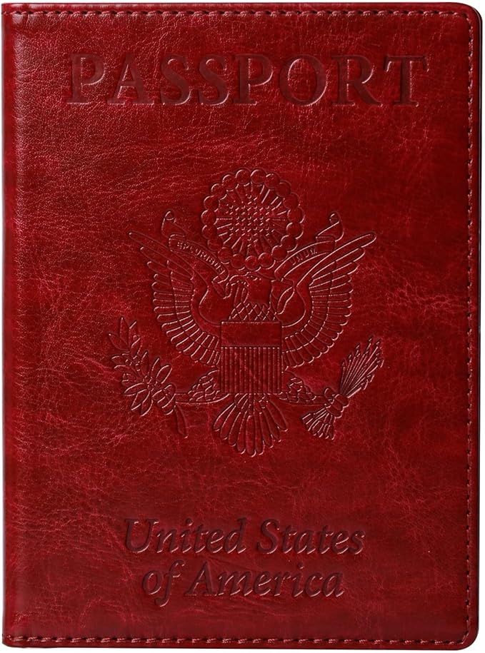TIGARI Passport Holder for Travel Women Men, PU Leather Passport Wallet Cover by TIGARI