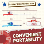 Kids Fishing Pole, Telescopic Fishing Rod, Toddler Collapsible Fishing Rod and - Image 2