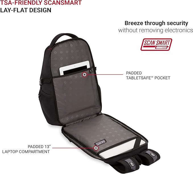 SwissGear Mini 1900 Scansmart Slim Version Laptop Backpack - Image 5