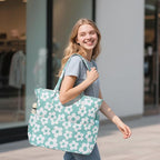 LEDAOU Large Beach Tote Bag Women Waterproof Sandproof Zipper Beach Tote Bag - Image 4