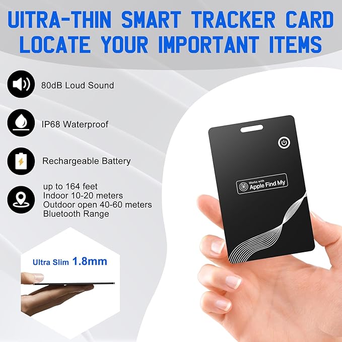 Wallet Tracker Card, Rechargeable Finder, Works - Image 2