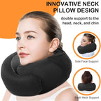 Travel Pillow - Hooded Neck Pillow Airplane Memory Foam Filling - Image 4