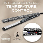 Corioliss C3 Hair Straightener Flat Iron Professional for Hair Titanium Plates Control Temperature Women (Zebra Silver Soft Touch)