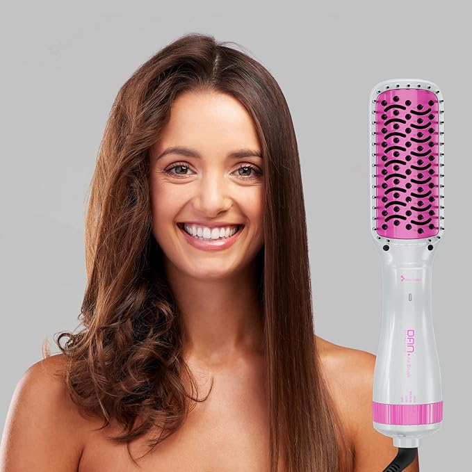 DAN Technology 3 in 1 Blow Dryer Brush,Hair Dryer Brush,Paddle BrushBlowDryer,Hair StraightenerBrush,BlowDryerBrush for Black Hair