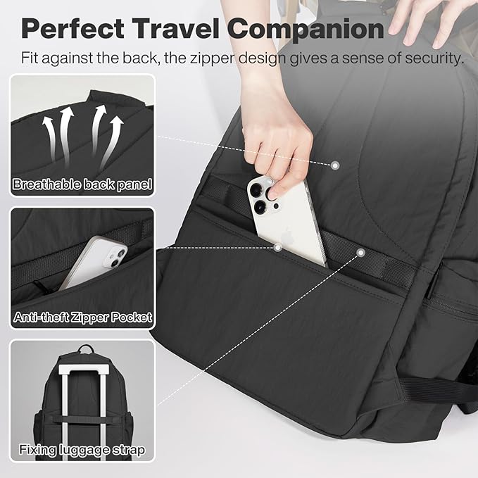 mixi Outdoor Lightweight Backpack Casual Carry On Laptop Backpack Travel Bookbag - Image 7