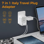 Italy Travel Plug Adapter 2 Pack, TESSAN Italy Power Adaptor - Image 3