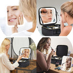 Travel Makeup Bag with Magnetic Removable Lighted Mirror, Cosmetic Bag - Image 5