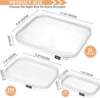 6 Pack Clear Hard Shell Zipper Case, See-Through Hard Plastic Organizer Pouches - Image 3