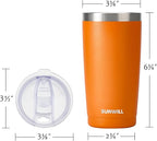SUNWILL Travel Coffee Tumbler 20 oz, Insulated Mug - Image 3