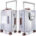 feilario 20" Aluminum Frame Wide Handle Hard Shell Carry On Suitcase by feilario
