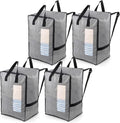 TAILI 4 Pack Gray Moving Bags w/Adjustable Backpack Straps, Moving Supplies by TAILI