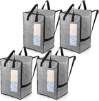 TAILI 4 Pack Gray Moving Bags w/Adjustable Backpack Straps, Moving Supplies by TAILI