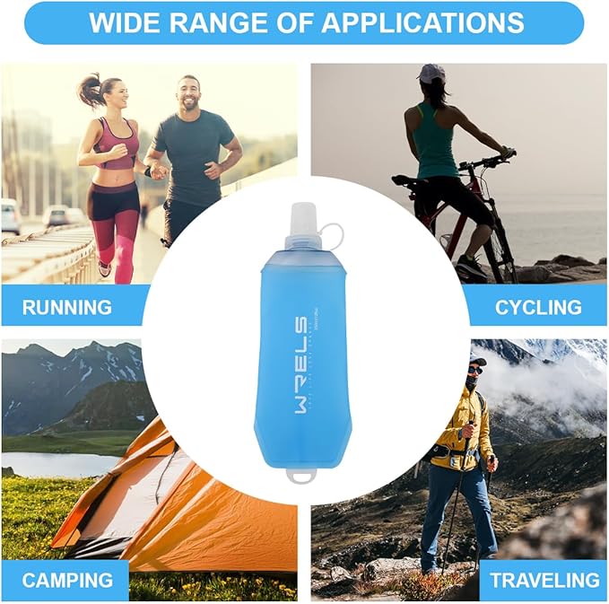 200ml/350ml/500ml Collapsible Soft Flask, BPA Free Folding Soft Water Bottle - Image 6