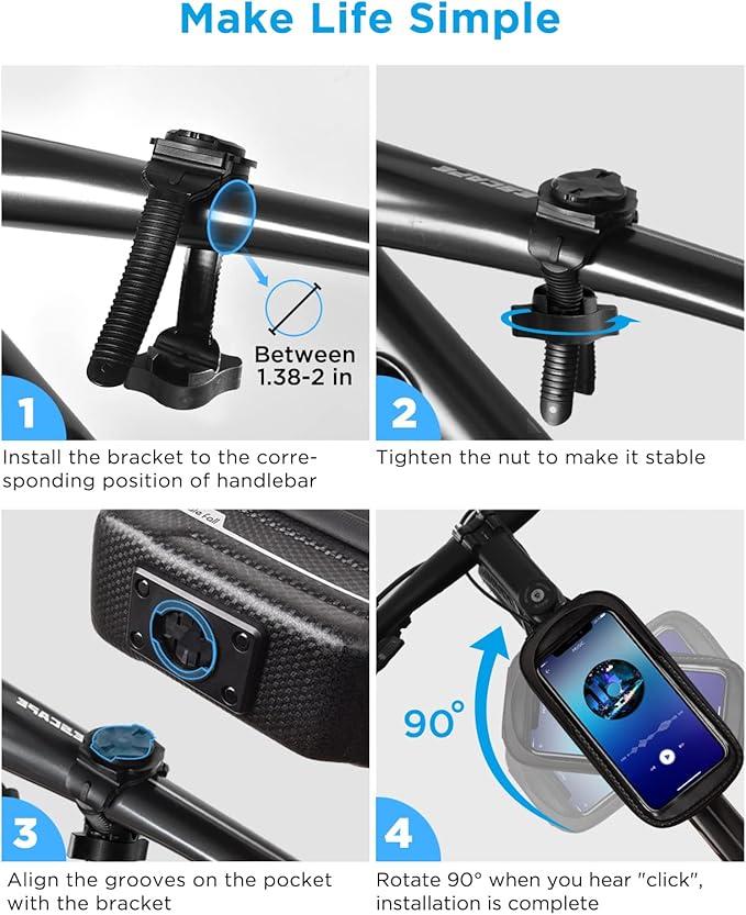 whale fall Quick Release Bike Frame Bag - Image 3