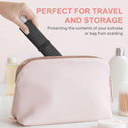 Oversize Silicone Heat Resistant Mat, Portable Travel Mat Cover with Velcro for Curling Irons, Flat Irons, Hair Straightener and Hot Hair Styling Tools(14.2" x 11")
