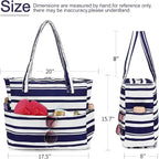 LEDAOU Beach Bag Waterproof Sandproof Women Tote Bag Pool Bag - Image 7