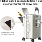 2-Piece Hardshell Zipperless Luggage Set, 20/26" Aluminum Frame Hardshell - Image 7