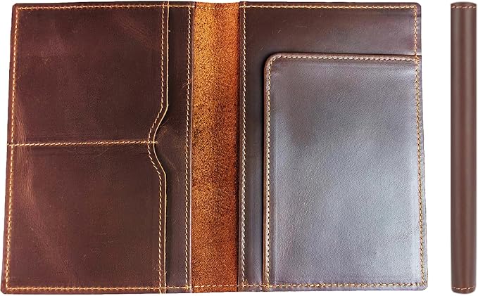 STAR VISTA Albatross Leather Travel Passport Holder, Minimalist Design by STARVISTA