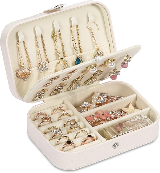 Travel Jewelry Box, PU leather Small Jewelry Organizer - Image 6