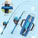 Kids Fishing Pole Set, Telescopic Fishing Rod Reel Combo Kids Starter Kit - Image 2