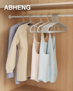 30 Pack Clothes Hangers, Non Slip Plastic Coat Hangers, Space Saving, Heavy Duty - Image 2
