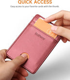 Buffway Mens Slim Wallet, Minimalist Thin Front Pocket Leather Credit Card - Image 3
