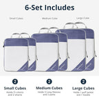 Compression Packing Cubes 6 Set, Compressible Space-Saving Packing Cubes - Image 3
